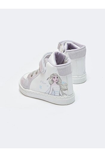 LC Waikiki LCW STEPS Beyaz Frozen Baskılı Cırt Cırtlı Kız Bebek Spor Ayakkabı