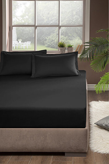 Pierre Cardin Cotton Fitted Sheet 100X200 Black