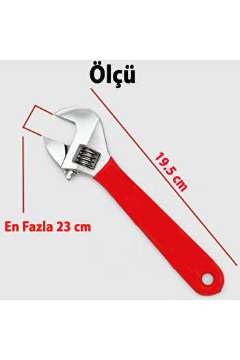 Badem10 Ratchet Wrench 8 Inch 19.5cm Professional Adjustable Wrench Steel Body Ergonomic Handle Screw