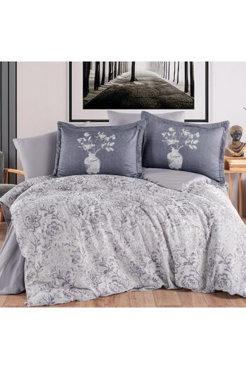 Hobby home collection Bolera Gray - Double Satin Duvet Cover Set