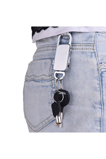iUni BR11 Plus Keychain Voice Recorder, 8GB, MP3 Player, Silver