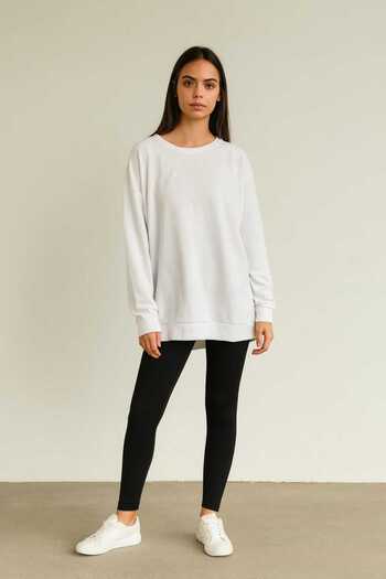 gigigiyim Solid Color Women's Tunic White
