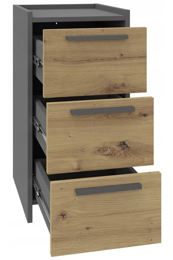 Other ALTIVO 3SW artisan-anthracite chest of drawers, 2 high drawers, shelf