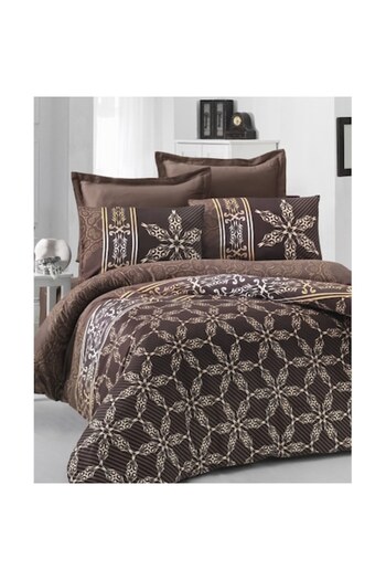 Victoria Double Bed Linen Bamboo Deluxe VKD-Alisa Brown