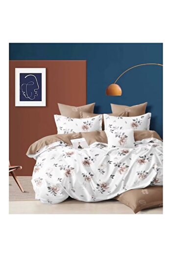 Evia Home Double bed linen set in finet, with 4 pillowcases, Evia Home, Classic Roses