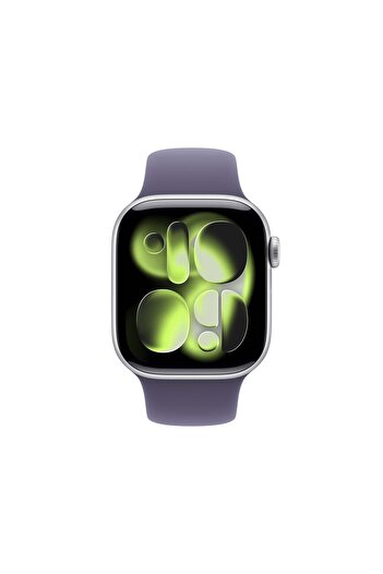 Apple Watch Series 11 GPS 42mm Silver Aluminium Case with Purple Fog Sport Band - S/M