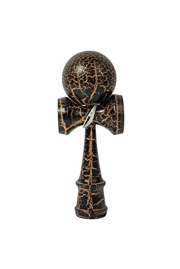 Flippy Kendama Crack, Flippy, Wooden, 18 cm, +14 Years, Ball Diameter 6 cm, Cracked Pattern, Black