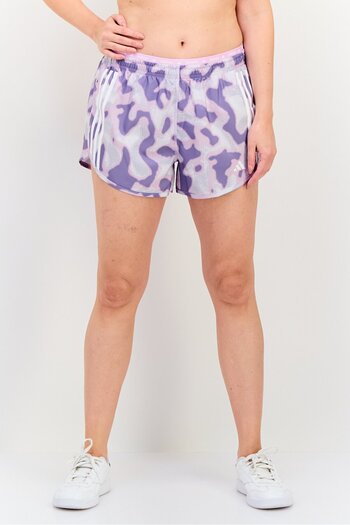 adidas Women Sportswear Fit Drawstring 3 Inseam Training Shorts, Multicolor