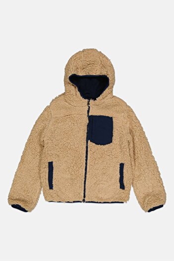Perry Ellis Kids Boy Textured Soft Shell jacket, Beige