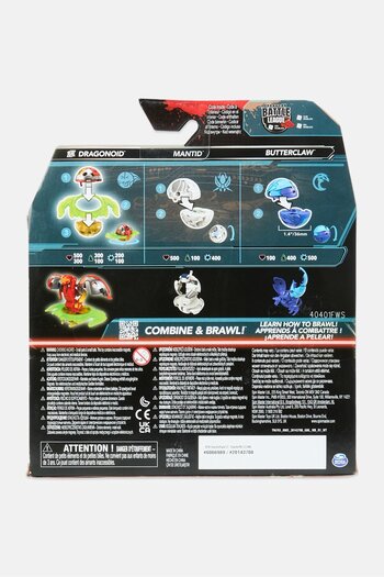 BAKUGAN Starter 3-Pack Special Attack Dragonoid Mantid Butterclaw
