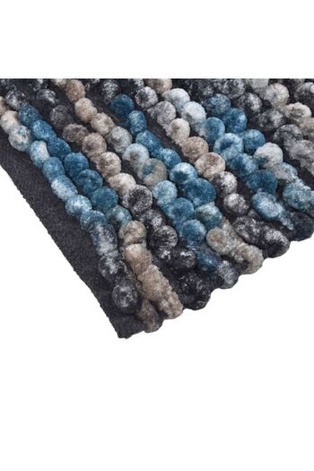 OEM Covoras de Baie cu Microfibre Dots Albastru Gri 80 x 50cm