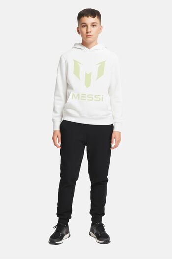 MESSİ Kids Boy Sportswear Fit Long Sleeves Outdoor Hoodie, White
