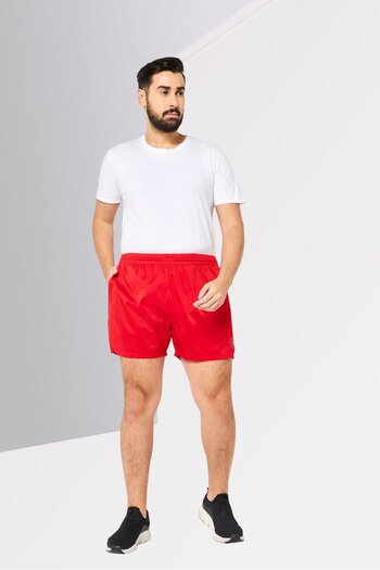Scuderia Ferrari Men Sportswear Fit Brand Logo Training Shorts, Red