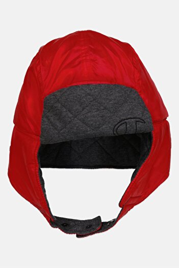 Champion Men Embroidered Logo Puffer Hunter Cap, Red