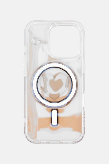 Levelo iPhone 16 Pro Hearts Magsafe Protective Case, Transparent