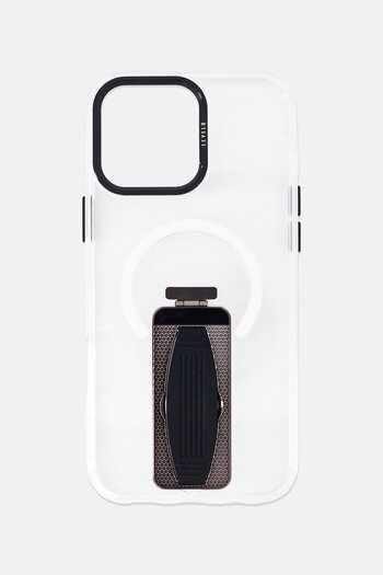 Levelo iPhone 16 Pro Max Morphix Magsafe Case With Grip And Stand, Transparent