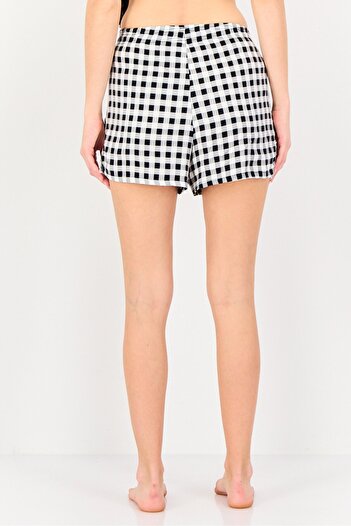 Forever 21 Women Gingham Pattern Pull On Pyjama Shorts, Multicolor