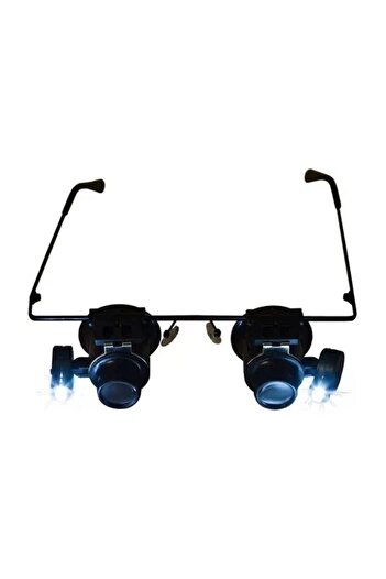 dalimag Precision Watchmaker Glasses with LED Lighting, Magnification 20X,