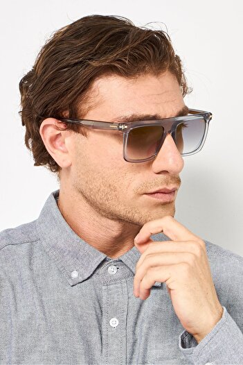 Carrera Men 207959KB756FQ Square Sunglasses, Grey Gradient