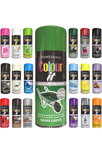 Paint Factory Grass Green Gloss Spray Paint 400ml