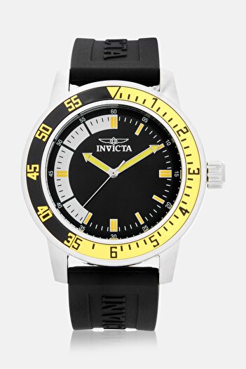 Invıcta Men 12846 Silicone Analog Watch 45 mm, Black