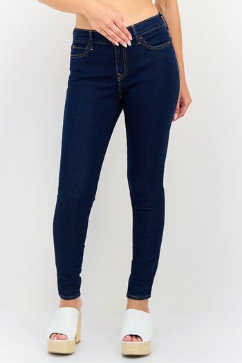 Levi's Women Super Skinny Fit Solid Stretchable Jeans, Blue