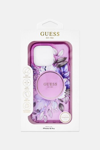 Guess iPhone 16 Pro Magsafe Brand Logo Protective Case, Multicolor
