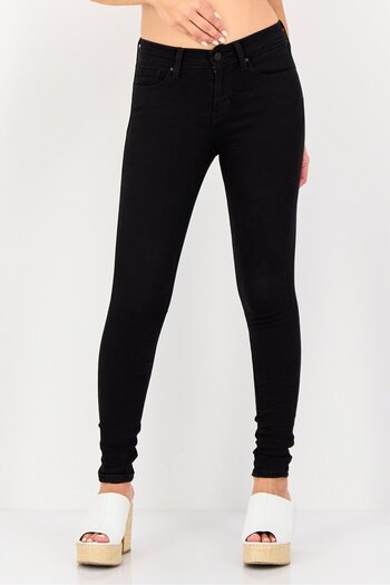 Levi's Women Regular Fit Solid Stretchable Jeans, Black