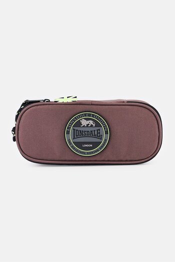 LONSDALE Kids Boy Brand Logo Pencil Case, Brown
