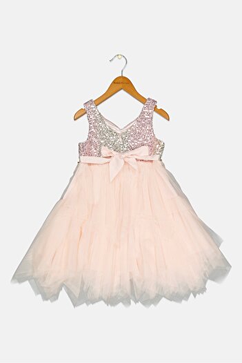 American Princess Toddlers Girl Sequin Sleeveless Dress, Pink