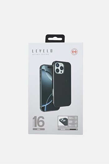 Levelo iPhone 16 Pro Max Mia Matte Silicone Protective Case, Black