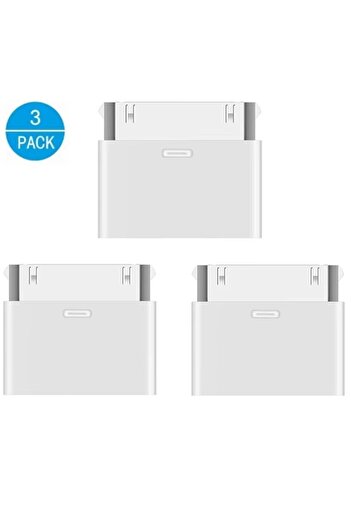 Choice 3PCS Lighting To 30Pin Adapter 8Pin Male To 30 Pin Female Charging Sync Converter for IPhone 4 4S IP