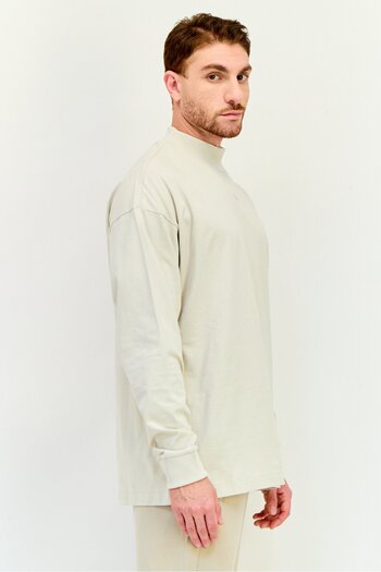adidas Men Sportswear Fit Long Sleeves Outdoor Sweatshirt, Light Beige