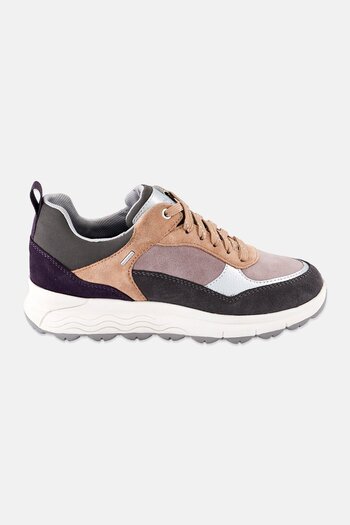 Geox Women D Spherica 4X4 Lace Up Casual Shoes, Multicolor