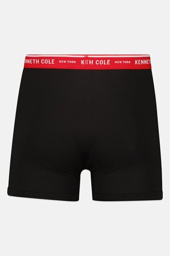 Kenneth Cole Men 2 Pack Brand Logo Trunks, Black