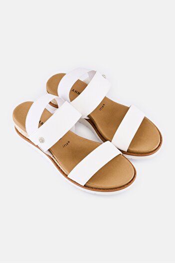 Anne Klein Women Medium Akleto Slingback Sandals, White