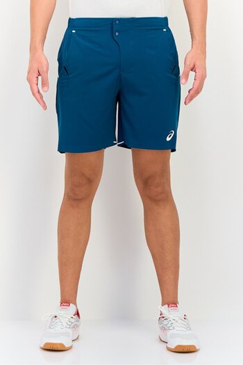 Asics Men Sportswear Fit Tennis Shorts, Steel Blue