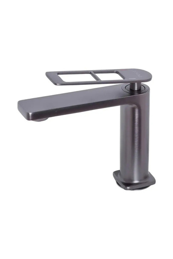 KORMAN TECHNIK Single-lever mixer, sanitary brass, satin grey, with hoses