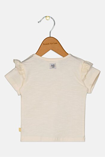 Feetje Toddlers Girl Graphic Print Short Sleeve Top, Off White
