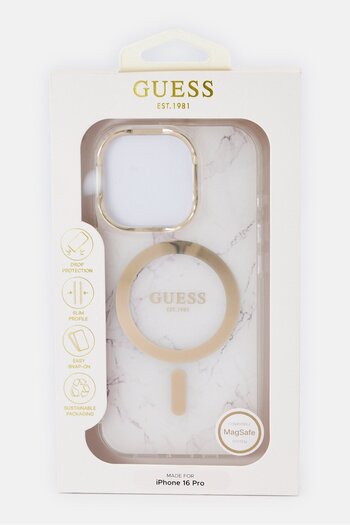Guess iPhone 16 Pro Magsafe Brand Logo Protective Case, Transparent