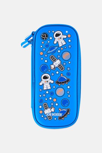 Joe Boxer Kids Boy Graphic Print Pencil Pouch, Blue