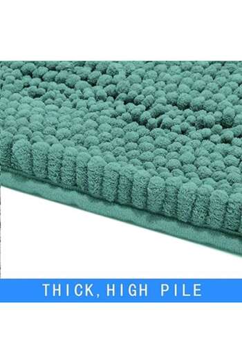 OEM Soft, absorbent and non-slip microfiber bath mat, green