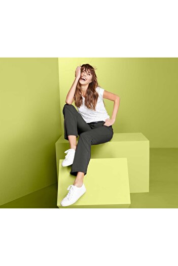Tchibo Women Lightweight Softshell Trousers, Greyish Green