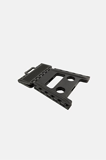 Lifestyle Plastic 13 Inch Folding Step Stool With Handle, Black