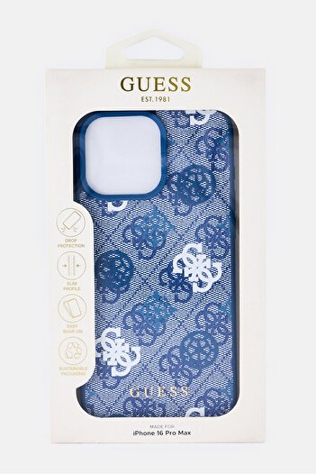 Guess iPhone 16 Pro Max Brand Logo Magsafe Protective Case, Blue