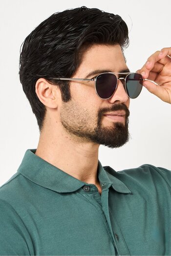BOSS Men 2068086LB53MT Round Sunglasses, Grey