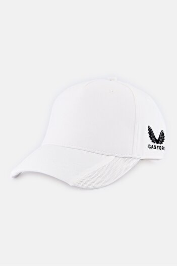 Castore Kids Boy Embroidered Logo Splash Back Cap, White