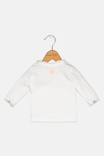 Feetje Toddlers Girl Graphic Print Long Sleeves Top, Off White