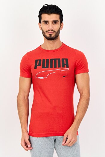Puma Men Sportswear Fit Short Sleeves Outdoor T-Shirt, Red