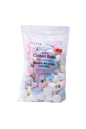 Pritty Color Cotton Balls, 100 Pieces